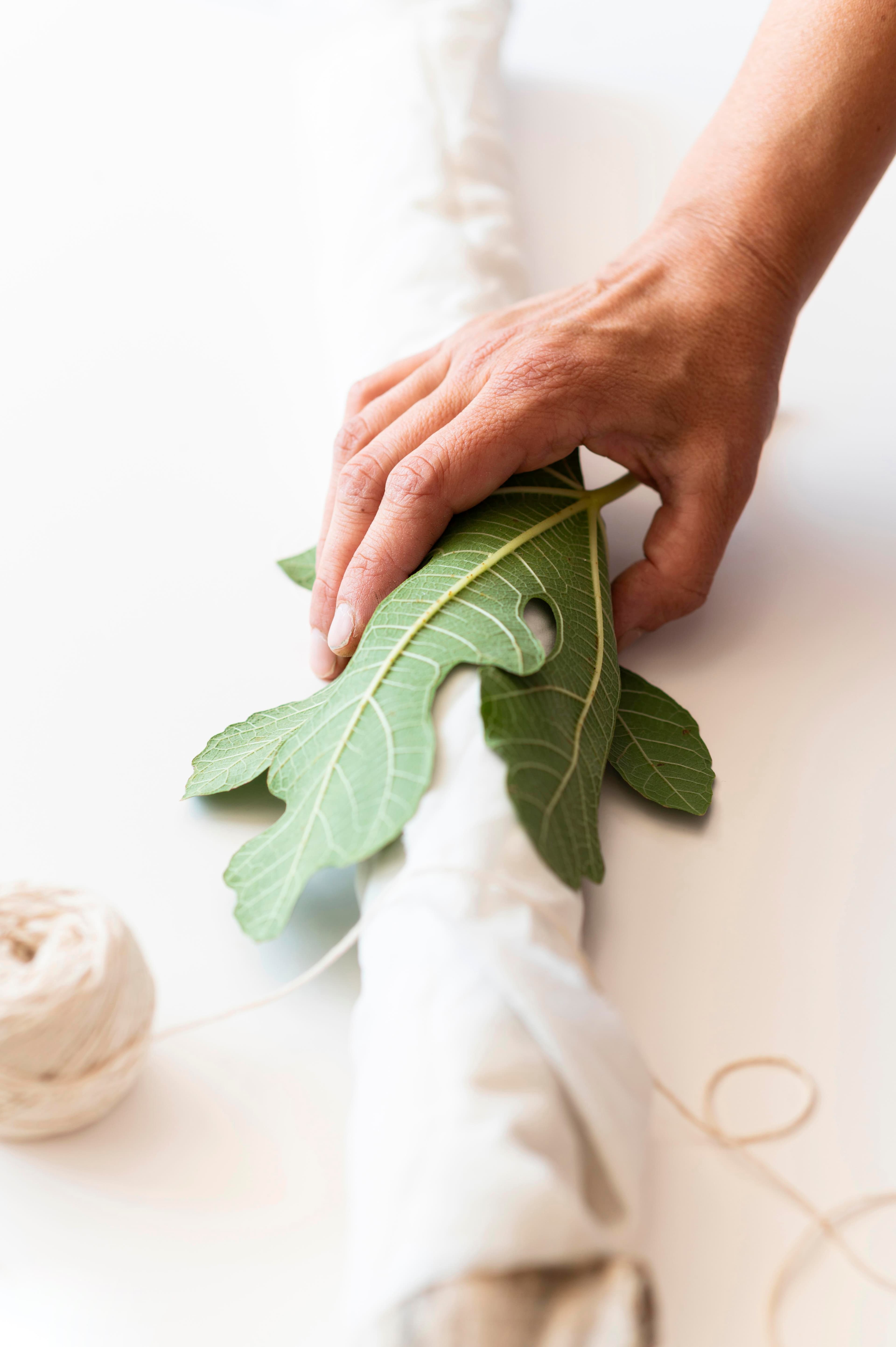 Person coloring clothes with natural dyes